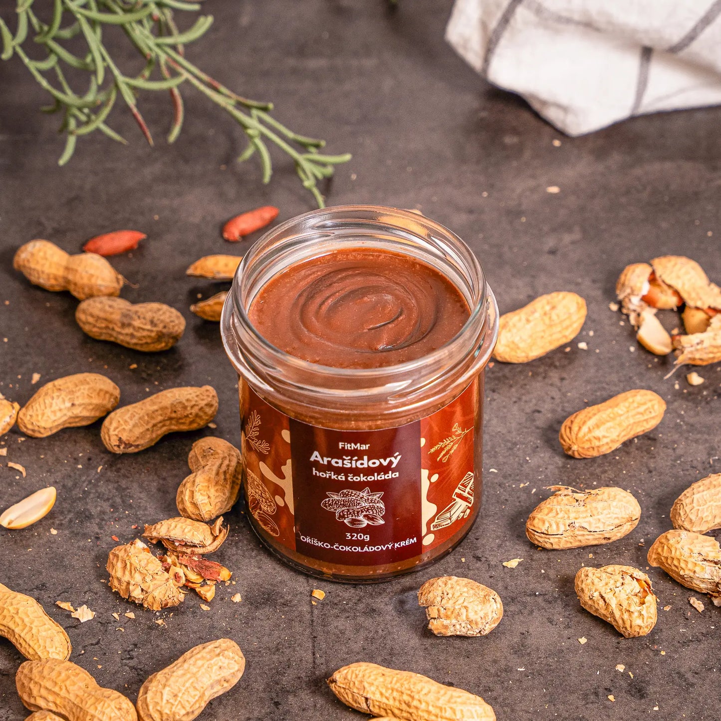 Arašídový krém s hořkou čokoládou - FitMar.cz