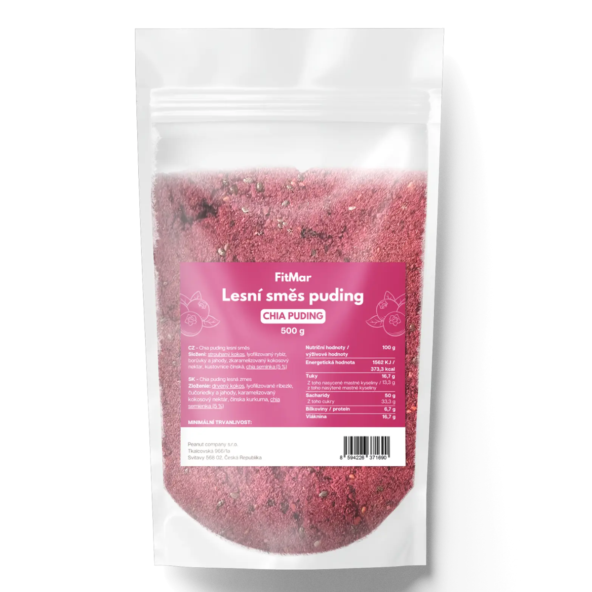 FitMar Lesní směs chia puding 500 g - FitMar.cz