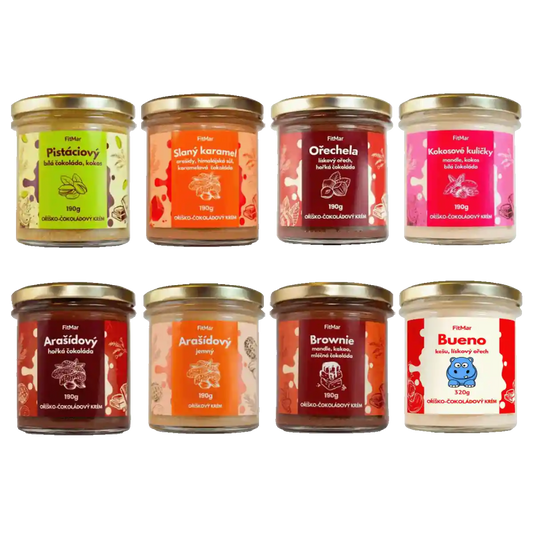 Ochutnávkový balíček krémů 8 x 190g - FitMar.cz
