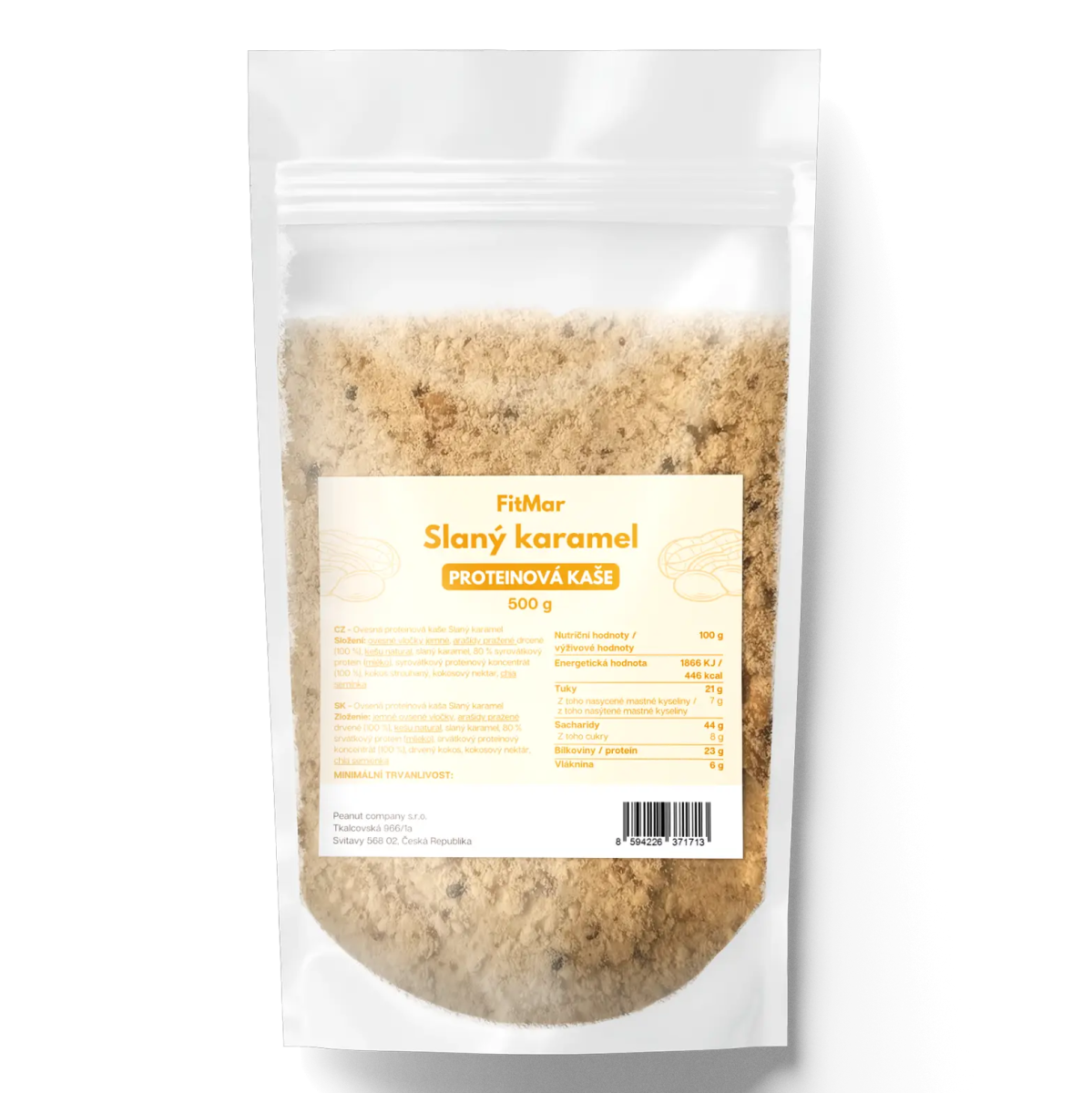 FitMar Proteinová ovesná kaše Slaný karamel 500 g - FitMar.cz