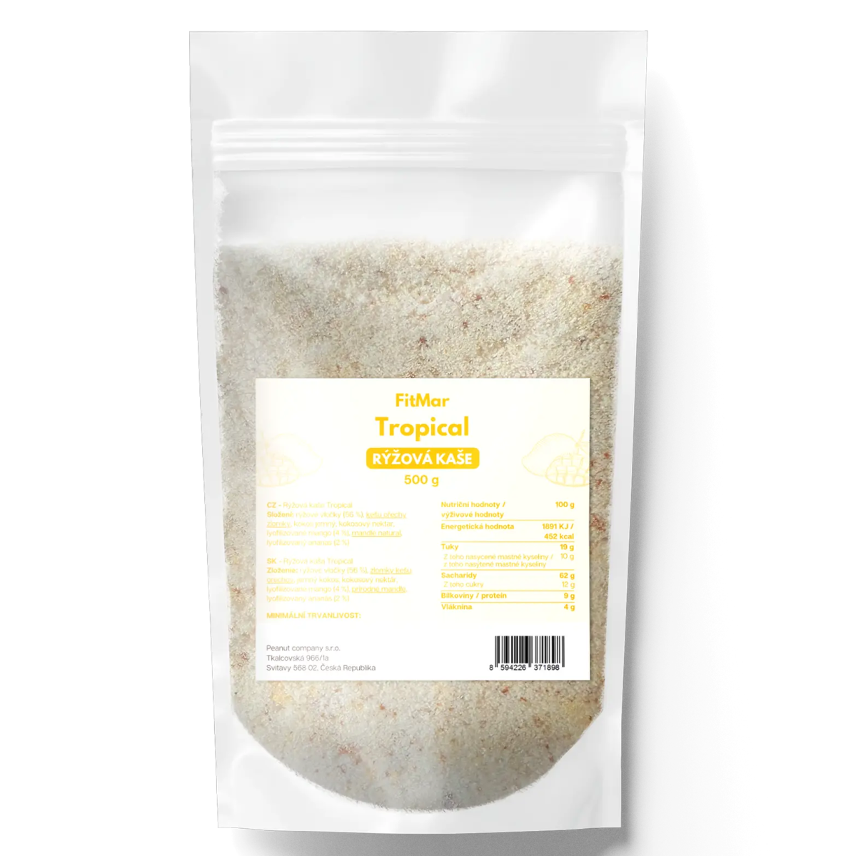 FitMar Rýžová kaše Tropická 500 g - FitMar.cz