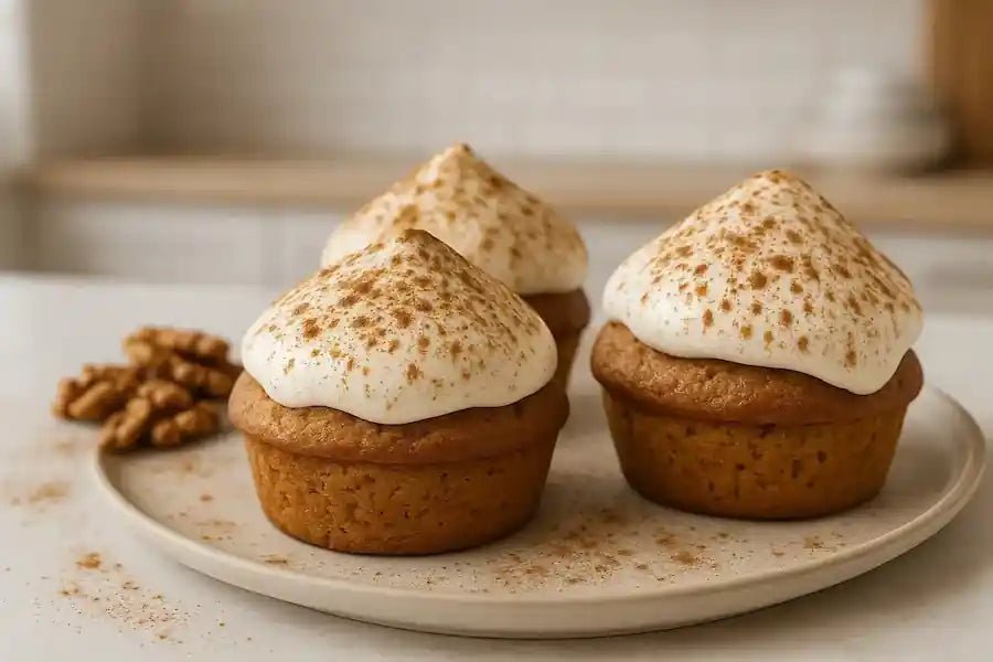 🧁 Mrkvové muffiny s datľami a orechovým maslom so slaným karamelom - FitMar.cz