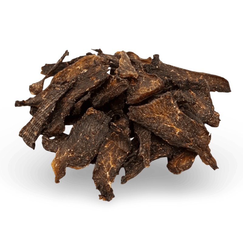 100% KRÚTIE JERKY S BAZALKOU A RAJČINAMI 50g - FitMar.cz