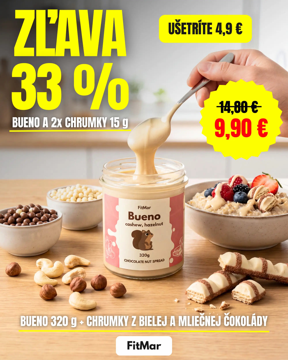 Bueno 320g + křupinky bílá a mléčná čokoláda