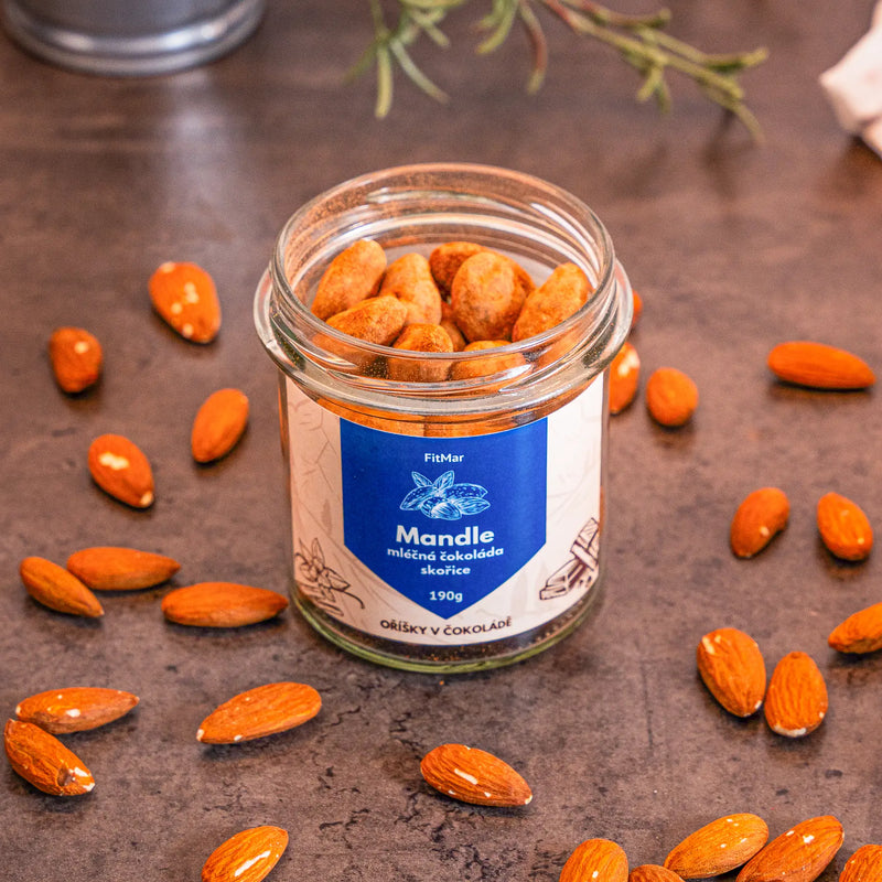 Mandle v mléčné čokoládě a skořice - FitMar.cz