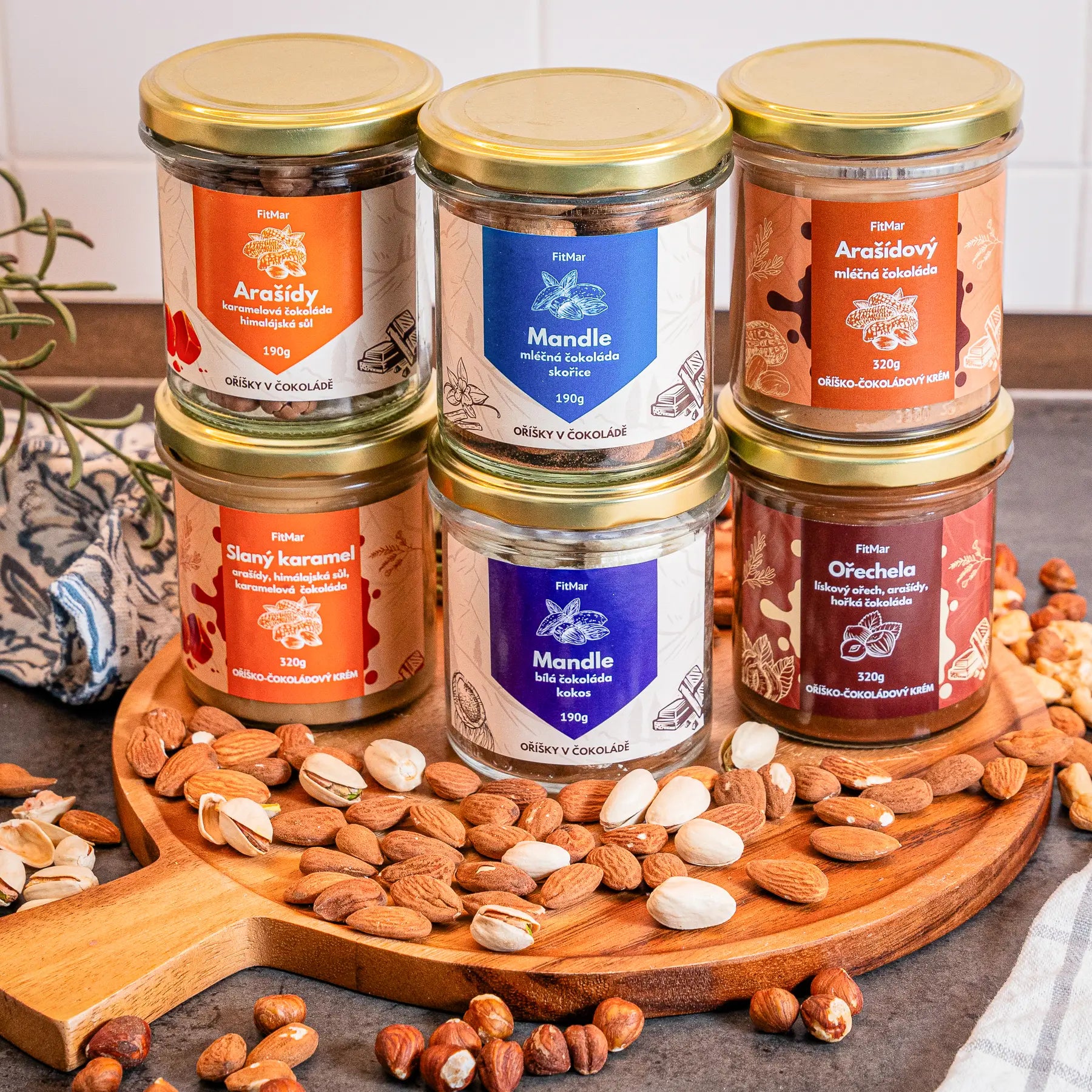Balíček krému a oříšků v čokoládě 3+3 - FitMar.cz