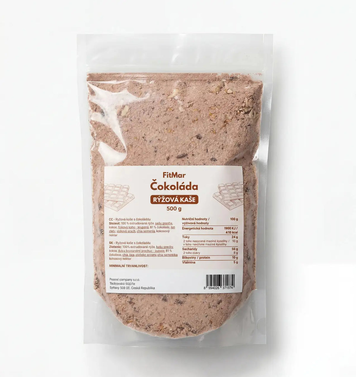 Minútová ryžová kaša čokoládová 500 g