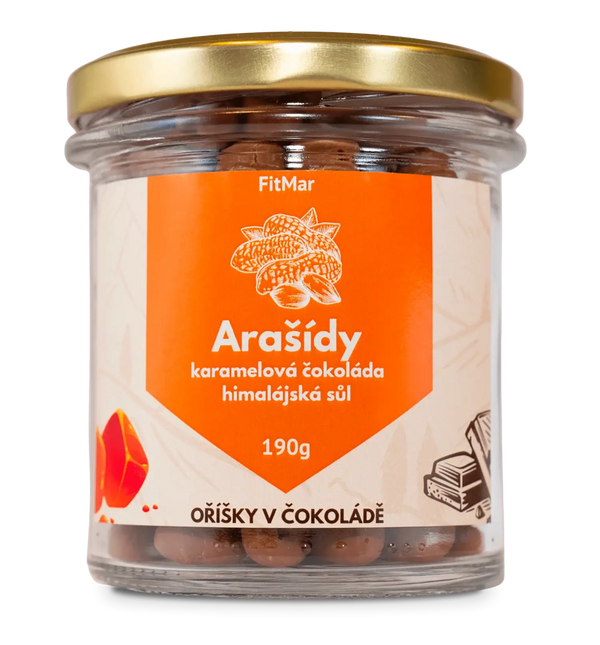 Arašídy v karamelové čokoládě s himálajskou solí - FitMar.cz