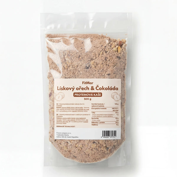 FitMar Proteínová ovsená kaša Lieskový orech a čokoláda 500 g