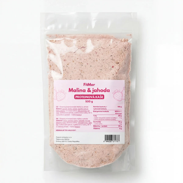 FitMar Proteínová ovsená kaša Malina a jahoda 500 g