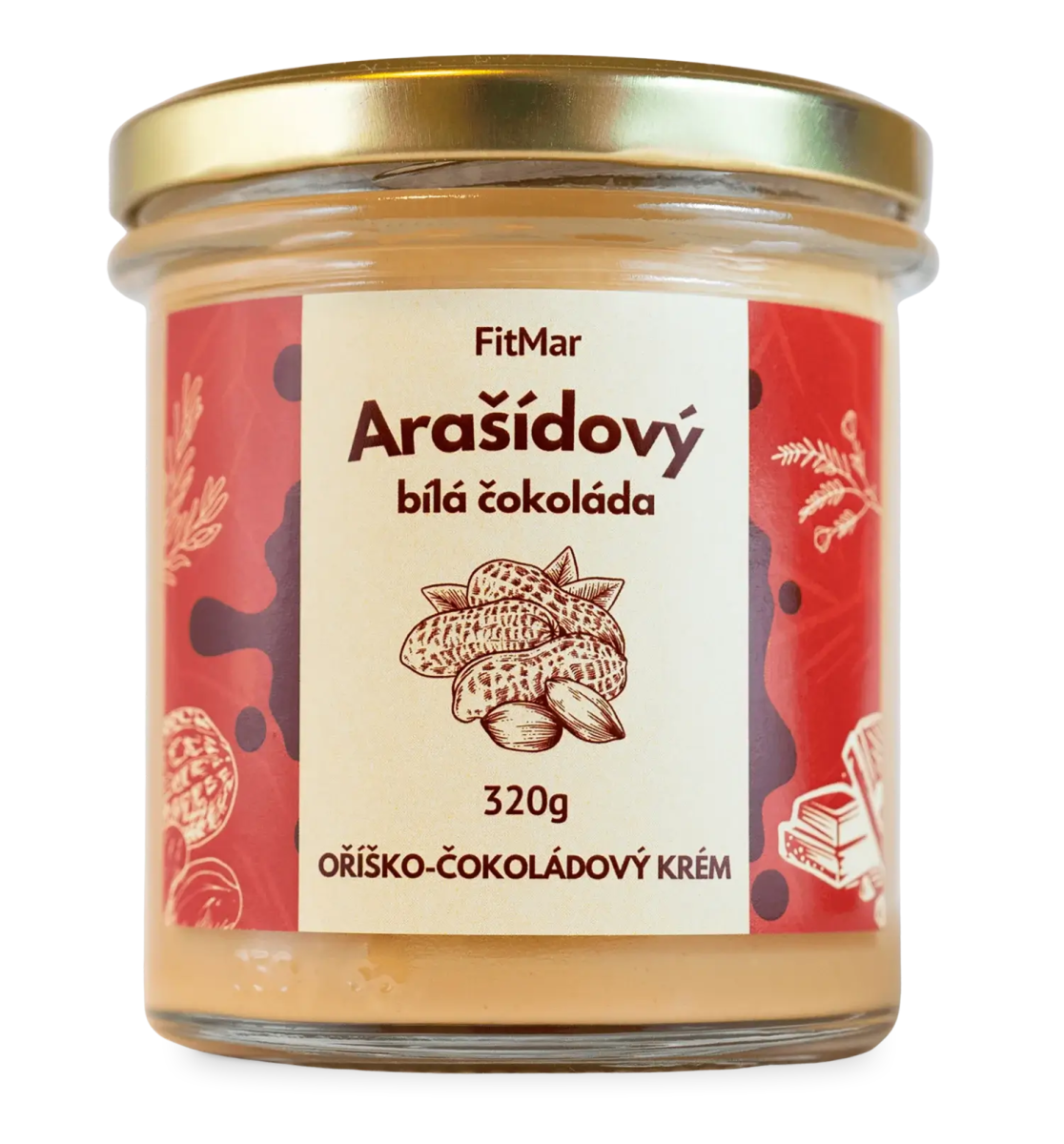 Arašídový krém s bílou čokoládou - FitMar.cz