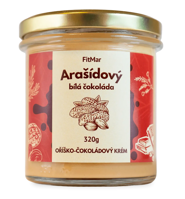 Arašídový krém s bílou čokoládou - FitMar.cz