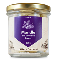 Mandle v bílé čokoládě a kokosu - FitMar.cz