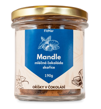 Mandle v mléčné čokoládě a skořice - FitMar.cz