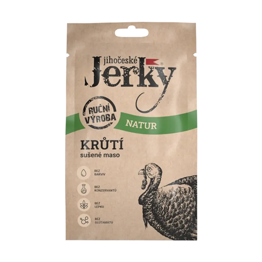 Juhočeské Jerky morčacie natur 20 g