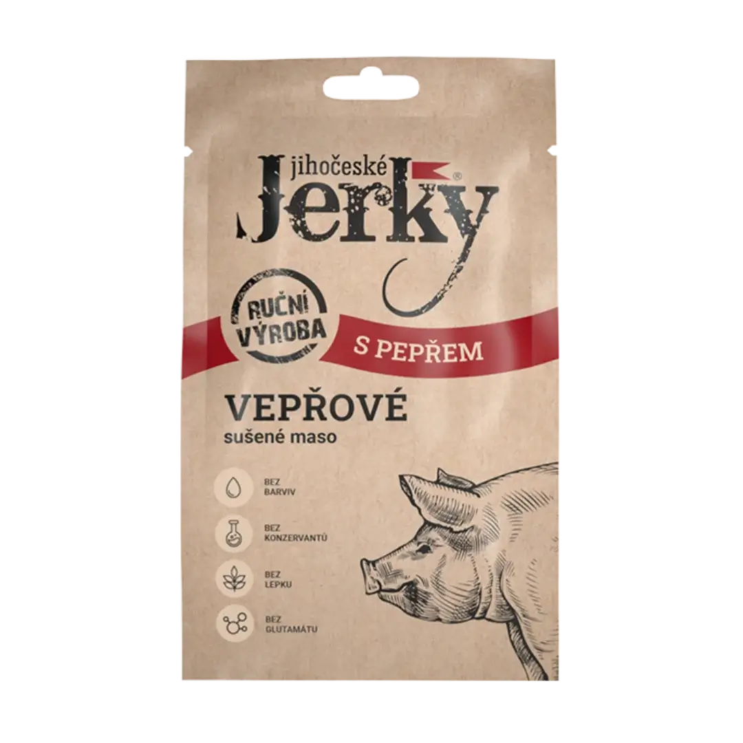 Juhočeské Jerky bravčové s korením 20 g