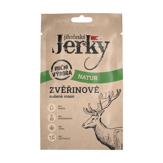 Juhočeské Jerky zverinovej natur 20 g