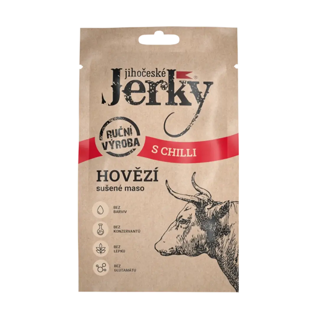 Juhočeské Jerky hovädzie s chilli 20 g