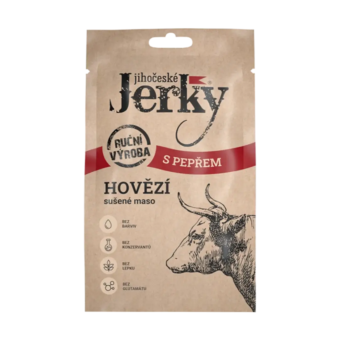 Juhočeské Jerky hovädzie s korením 20 g