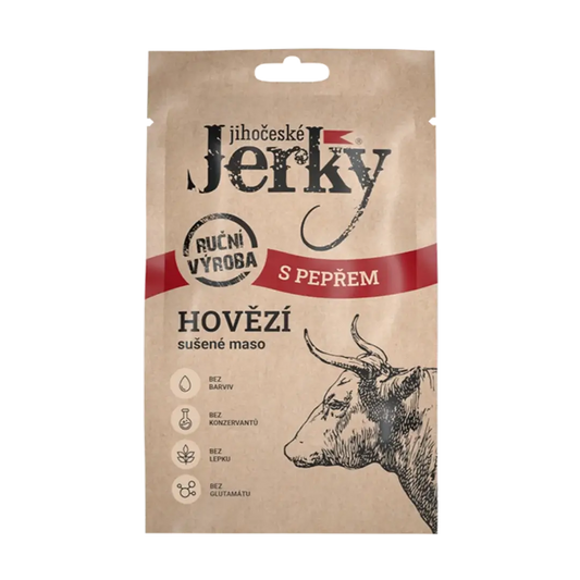 Juhočeské Jerky hovädzie s korením 20 g